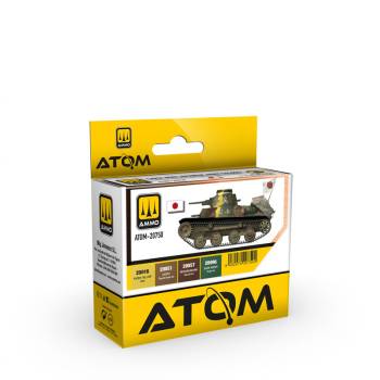 Ammo By Mig ATOM Acrylic Paint Set: WWII Japanese Early Colors (4 Colors) 20ml Bottles