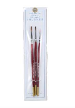 Atlas Brush Red Sable 1/3/5 Brush Set
