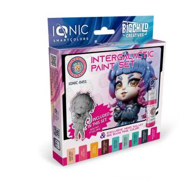 Ionic Smart Colors Intergalactic Neko Galaxy Acrylic Paint Set (9 Colors & Resin Figure)