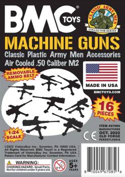 BMC Classic MPC MGs - 16 Black & Silver Army Men Accessories Set