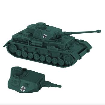 BMC CTS WW2 German Panzer IV Tank - Forest-Green Vehicle
