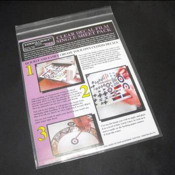 Bare Metal Foil Clear Decal Film 8.5in x 11in Ink Jet - 1 Sheets