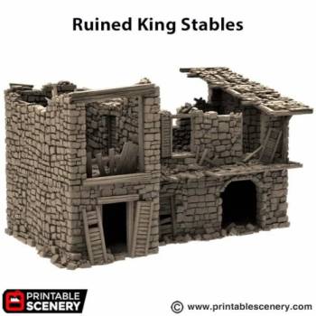 Ruined King Stables - King and Country - Printable Scenery