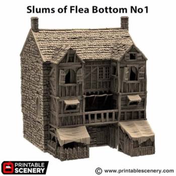 Slums of Flea Bottom 1 - King and Country - Printable Scenery