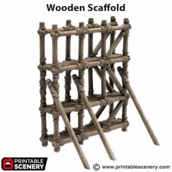 Wooden Scaffold - King and Country - Printable Scenery