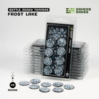 Gamers Grass Battle Ready Toppers - Frost Lake Round 32mm (x8)