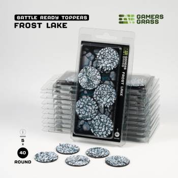 Gamers Grass Battle Ready Toppers - Frost Lake Round 40mm (x5)