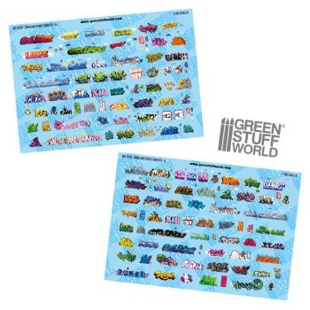 Green Stuff World Model railway graffiti decals 1:160 N