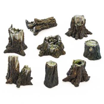 Green Stuff World 3D Printed Set - Medium Tree Stumps