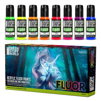 Fluor Paints 8 Color Paint Set