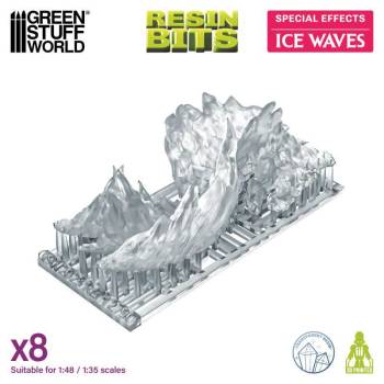 Green Stuff World 3D Printed Set - Ice Waves 1:48-1:35
