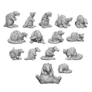 3D Printed Set - Giant Rats