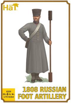 HAT 1808 Napoleonic Russian Artillery with (1/2 pud) 20lb unicorn