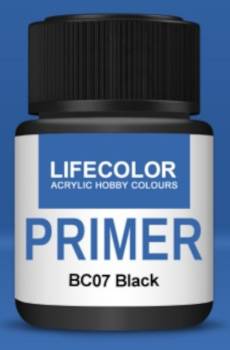 Lifecolor Black Acrylic Primer (22ml Bottle)