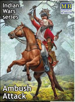 Master Box Ambush Attack Indian Warrior & Mounted British Officer