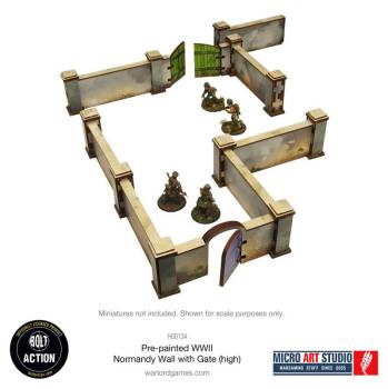 Micro Art Studio WW2 Normandy Walls with Gate (High)