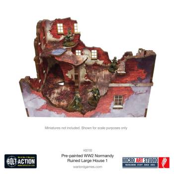 Micro Art Studio WWII Normandy Ruined Large House 1