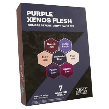 Army Painter Warpaints Combat Se7ens: Purple Xenos Flesh Army Paint Set