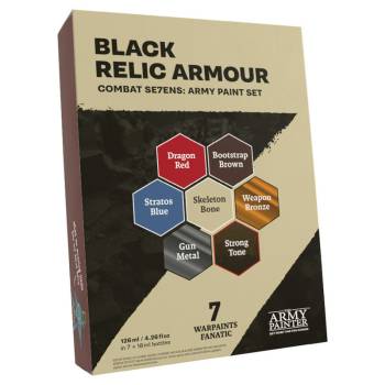 Army Painter Warpaints Combat Se7ens: Black Relic Armour Army Paint Set