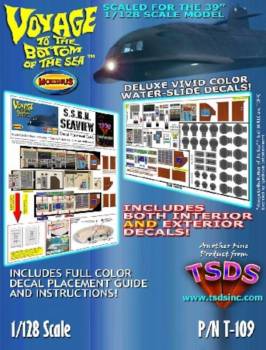 TSDS Seaview Submarine Decal Set for MOE 1/128 scale