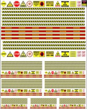 TSDS Generic Diorama Decal Set: Various Warning Signs