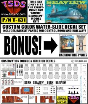 TSDS Seaview 8-Window Submarine Movie Version Decal Set for MOE