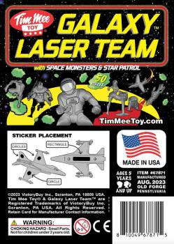 TimMee Galaxy Laser Team Space Figures - Black vs Silver 50pc Set
