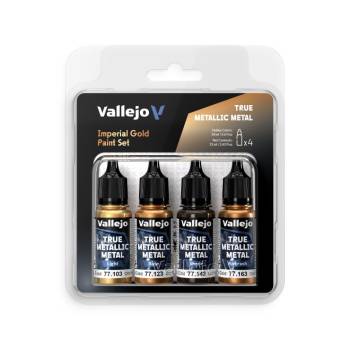 Vallejo Imperial Gold True Metallic Metal Paint Set (4 Colors)