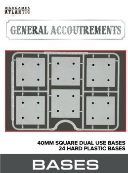 Wargames Atlantic General Accoutrements: 40mm x 40mm Dual Use Bases