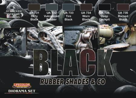 Black Rubber Shades Acrylic Set