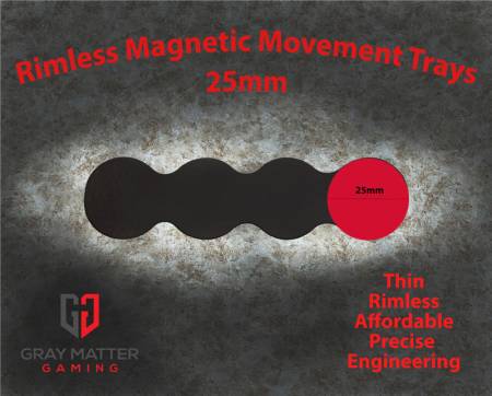 4-Man 25mm Line Magnetic Movement Tray