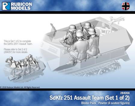 SdKfz251/1 Assault Team: Set 1 of 2- Pewter