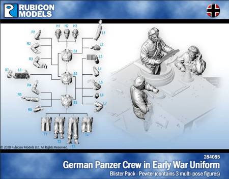 German Panzer Crew in Early War Uniform- Pewter