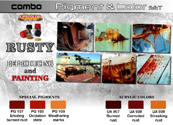 Rusty Pigment & Color Acrylic Set of 6 22ml Bottles