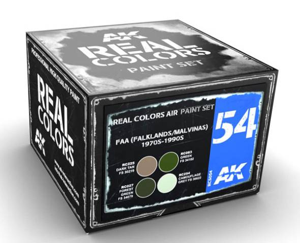 Real Colors: FAA (Falklands/Malvinas) 1970s-1990s Acrylic Lacquer Paint Set (4) 10ml Bottles - ONLY 1 AVAILABLE AT THIS PRICE