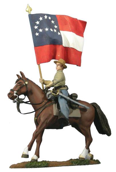 American Civil War: Confederate Flagbearer General Robert E. Lees Headquarters Flag Mounted - ONLY 1 AVAILABLE