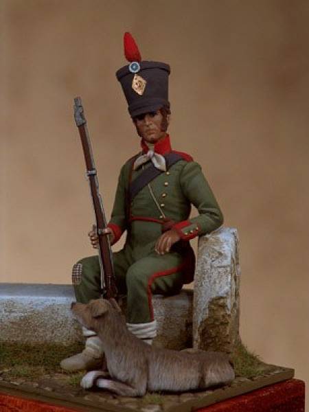 Fusilero de la compa��a Schwarzburg - Rudolstadt, Batallon de los Principes, Girona 1809