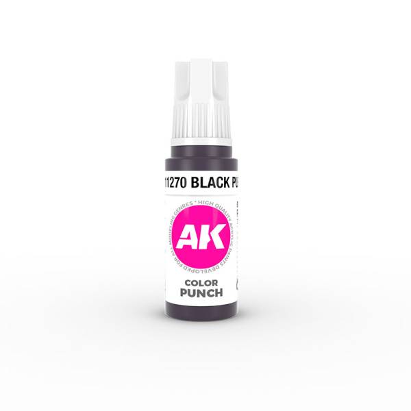 AK Interactive Color Punch Black Purple 3rd Generation Acrylic Paint