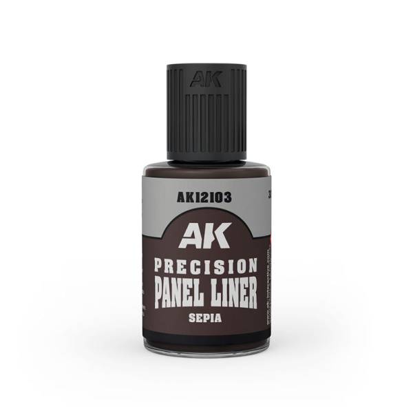 AK Interactive Precision Paneliner - Sepia 30ml Bottle
