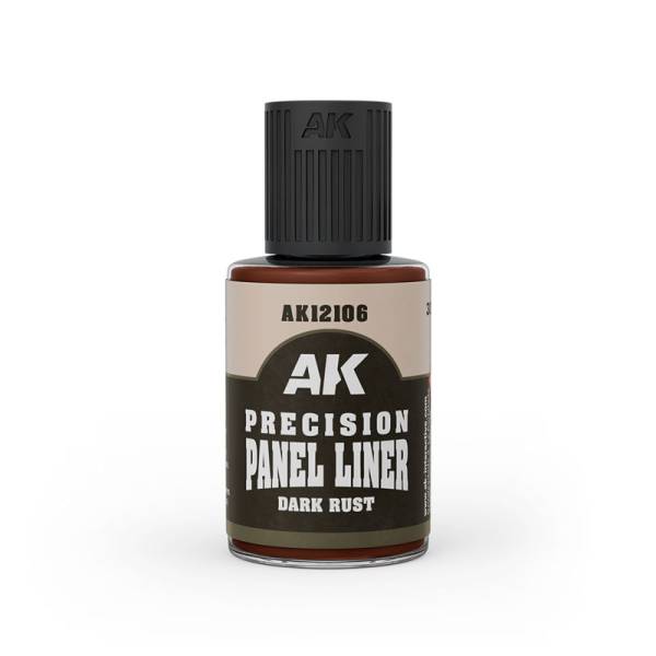 AK Interactive Precision Paneliner - Dark Rust 30ml Bottle