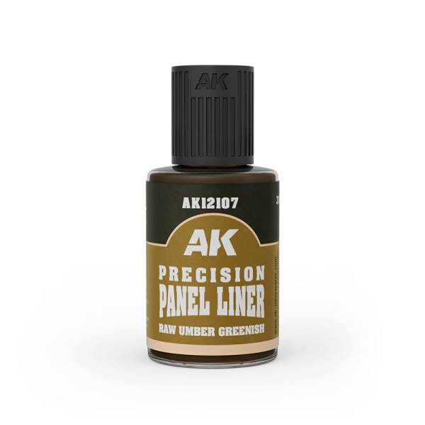 AK Interactive Precision Paneliner - Raw Umber Greenish 30ml Bottle