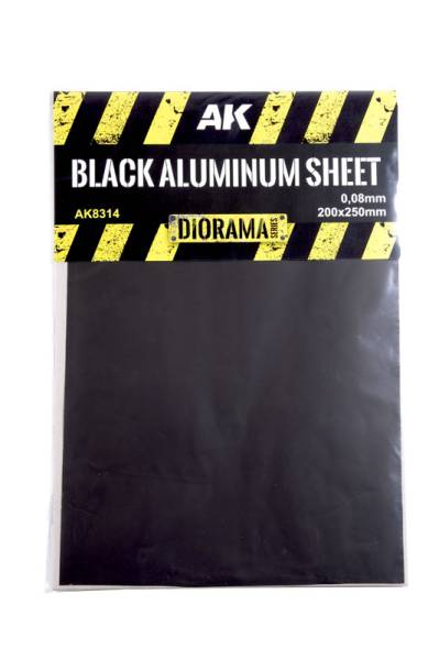 AK Interactive Black Aluminium Sheet 150UM