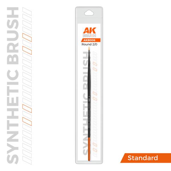 AK Interactive Round Brushes - Synthetic Brush Round 2/0
