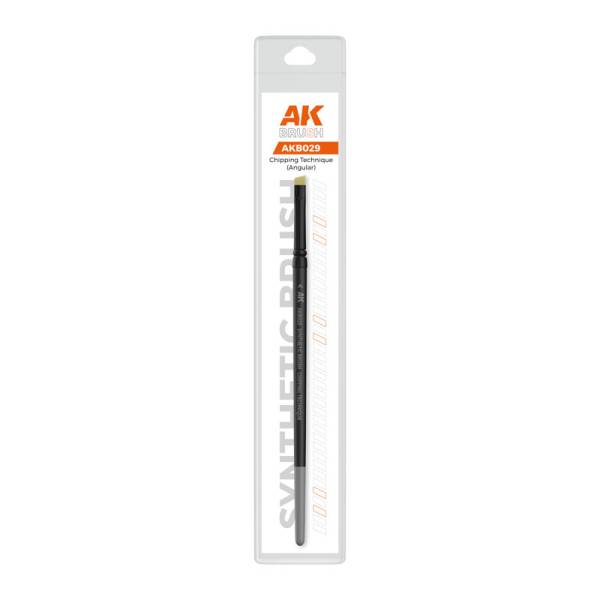 AK Interactive Chipping Technique Brush - Synthetic Angular