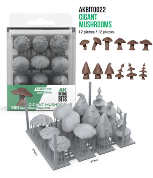AK Interactive Basing Bits Gigant Mushrooms