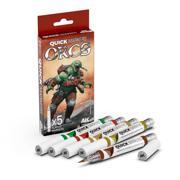 AK Interactive Quick Markers Orcs Set - ONLY 3 AVAILABLE AT THIS PRICE