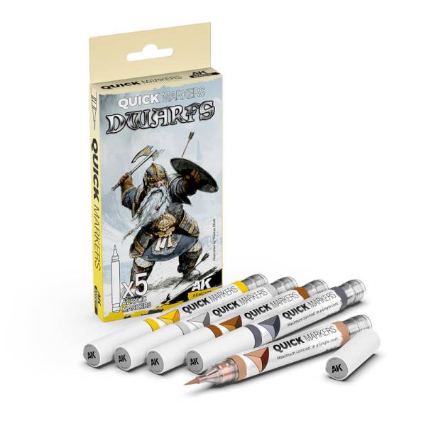 AK Interactive Quick Markers Dwarfs Set - ONLY 1 AVAILABLE AT THIS PRICE