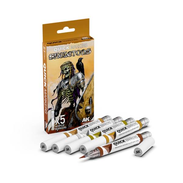 AK Interactive Quick Markers Skeletons Set