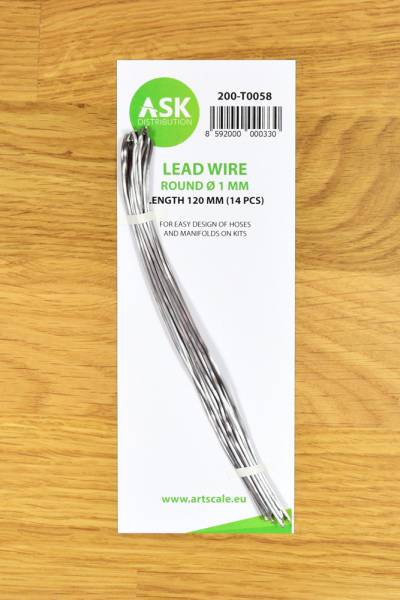ASK Lead Wire - Round 1 mm x 120 mm (14 pcs)