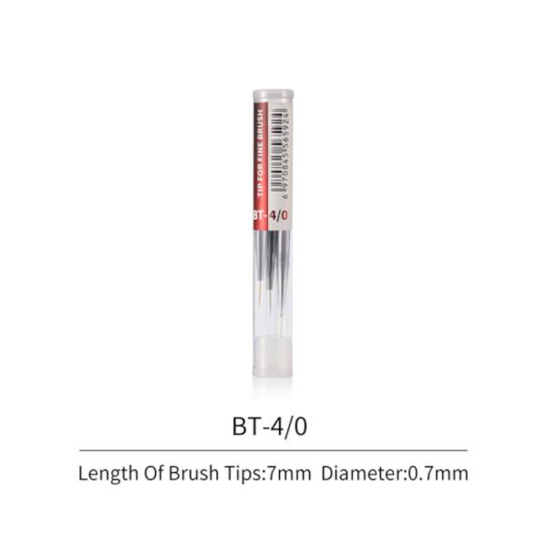 Dspiae 4/0 Fine Brush Tips 4/0 3PCS